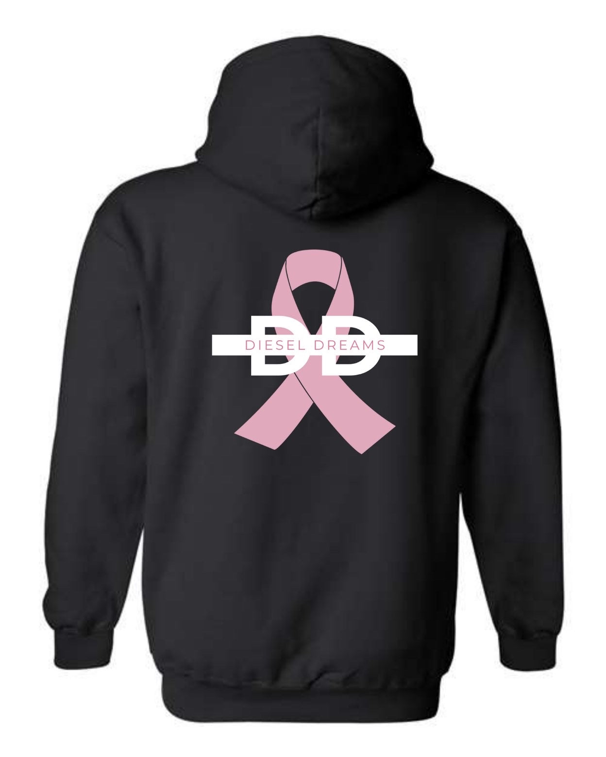 Diesel dreams black breast cancer awareness hoodie