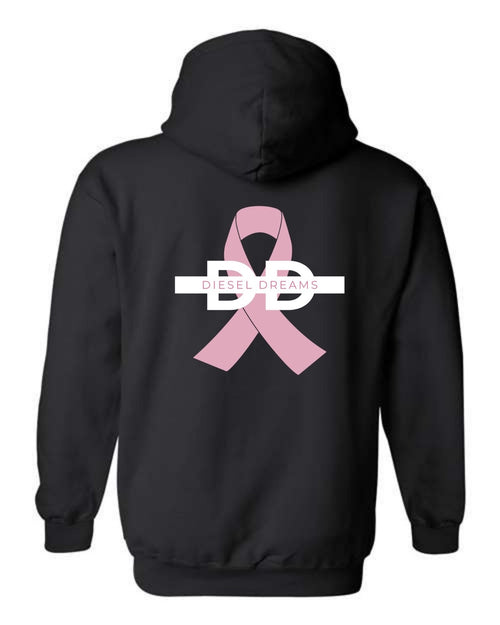 Diesel dreams black breast cancer awareness hoodie