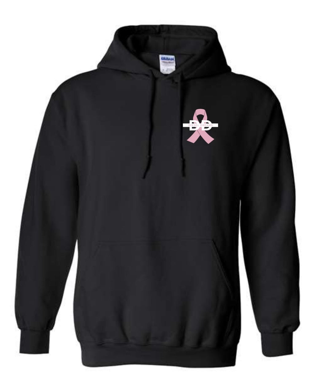 Diesel dreams black breast cancer awareness hoodie