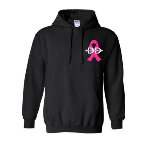 Black hoodie Hot pink breast cancer